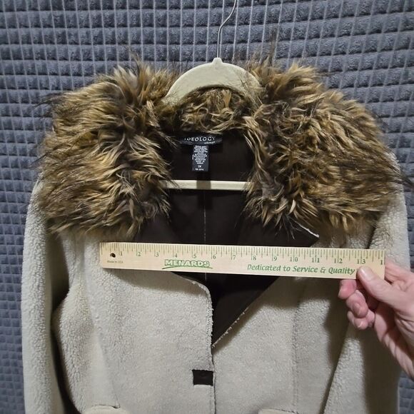 Faux Fur Fleece Sherpa Jacket 1X Ideology Pennylane Coat Cozy Glam Boho Chic NWT - Picture 13 of 16